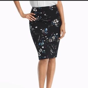 White House Black Market pencil skirt floral 0
